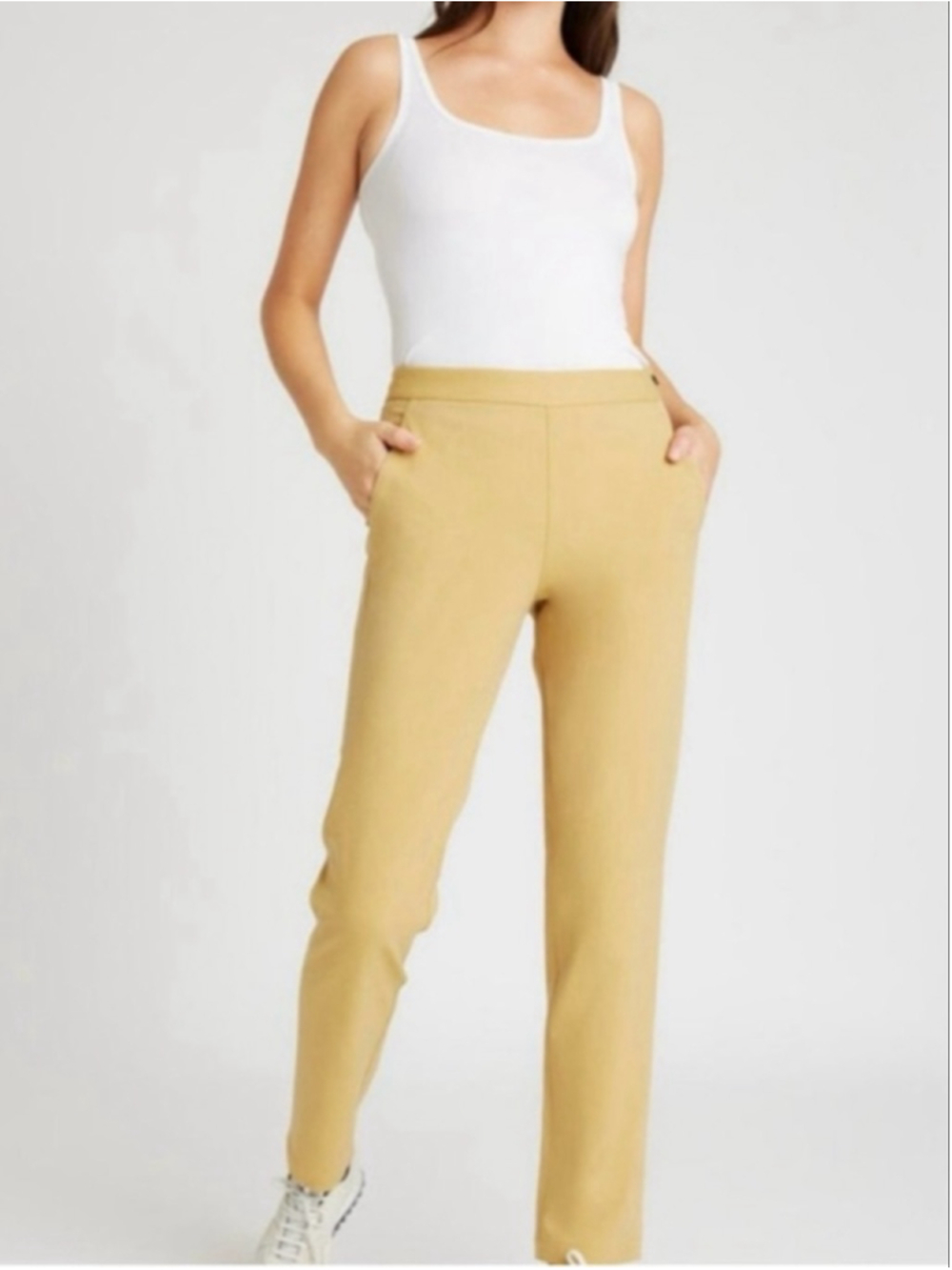 Kit And Ace Go To Pant Size 14 Muted Ochre Yellow